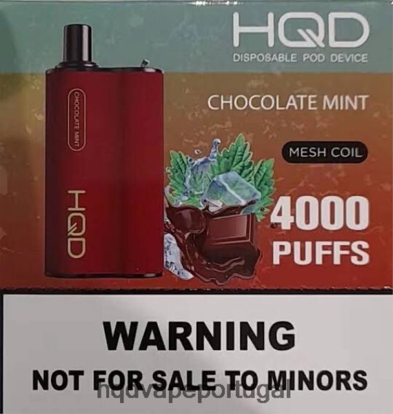 HQD Portugal - HQD BOX 4000 baforadas H4P8VT111 chocolate de menta