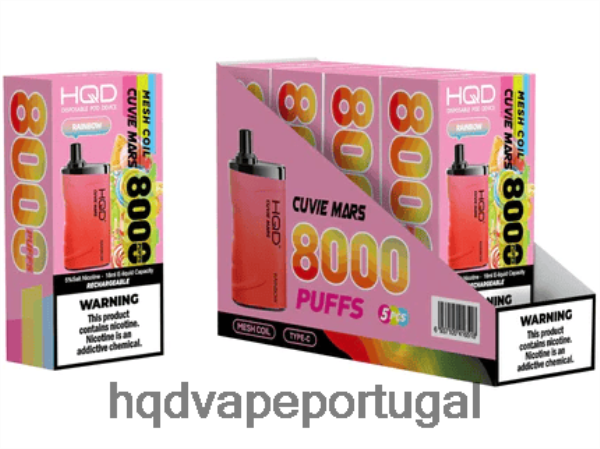 Best HQD Flavor - HQD CUVIE MARS descartável H4P8VT240 arco-íris