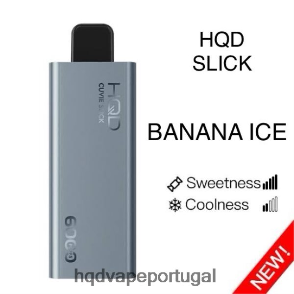 Best HQD Flavor - HQD CUVIE SLICK 6.000 baforadas H4P8VT20 gelo de banana escorregadio