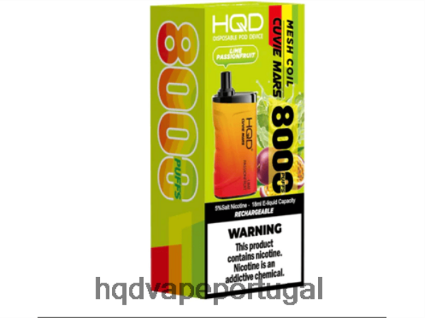 HQD Online Shop - HQD CUVIE MARS descartável H4P8VT208 limão, maracujá