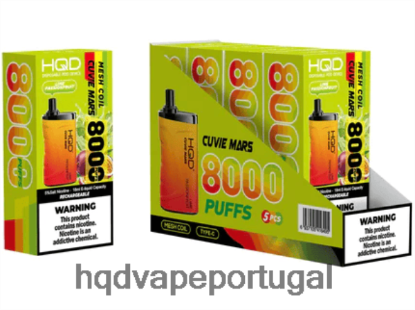 HQD Online Shop - HQD CUVIE MARS descartável H4P8VT208 limão, maracujá