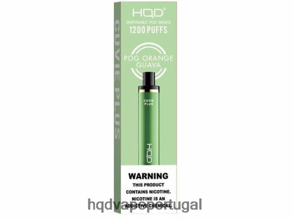 HQD Online Shop - HQD CUVIE PLUS vaporizador descartável H4P8VT238 pog laranja goiaba