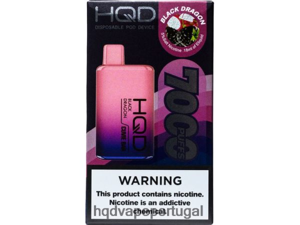 HQD Portugal - HQD CUVIE BAR descartável H4P8VT131 dragão negro