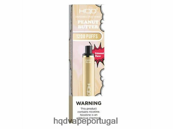 HQD Portugal - HQD CUVIE PLUS vaporizador descartável H4P8VT231 manteiga de amendoim