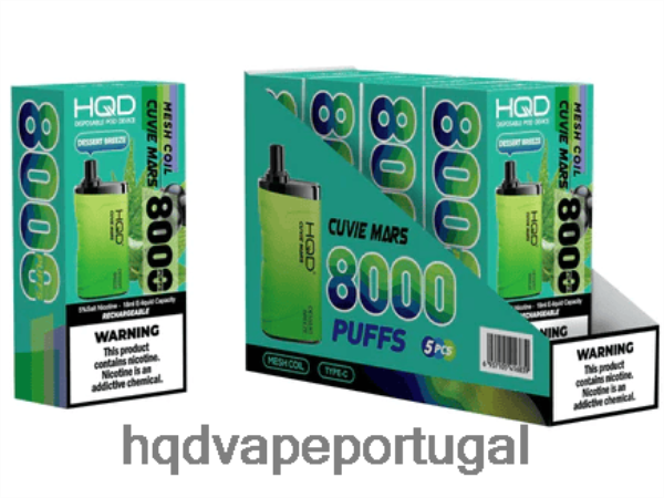 HQD Vape Lisbon - HQD CUVIE MARS descartável H4P8VT163 brisa de sobremesa