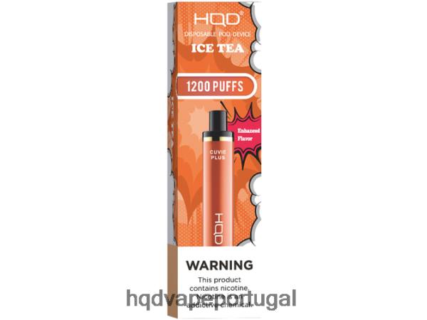 HQD Vape Lisbon - HQD CUVIE PLUS vaporizador descartável H4P8VT203 chá gelado