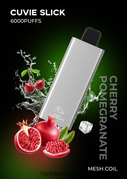HQD Vape Lisbon - HQD CUVIE SLICK 6.000 baforadas H4P8VT33 romã cereja lisa