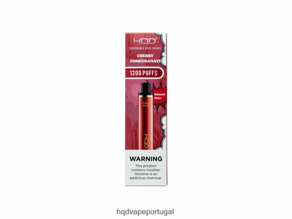HQD Vape Portugal - HQD CUVIE PLUS vaporizador descartável H4P8VT152 romã cereja
