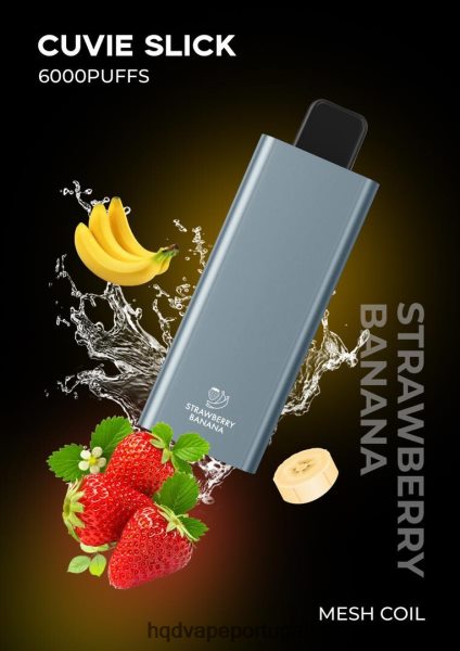 HQD Vape Portugal - HQD CUVIE SLICK 6.000 baforadas H4P8VT32 banana morango lisa