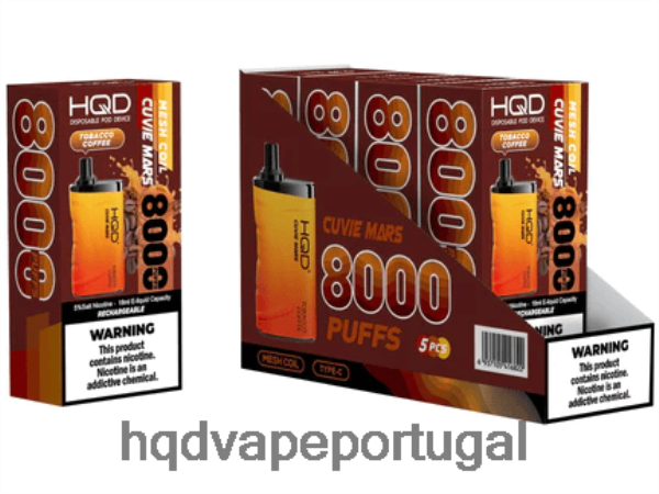 HQD Vape Price - HQD CUVIE MARS descartável H4P8VT264 café de tabaco