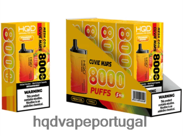HQD Vape Sale - HQD CUVIE MARS descartável H4P8VT255 morango banana