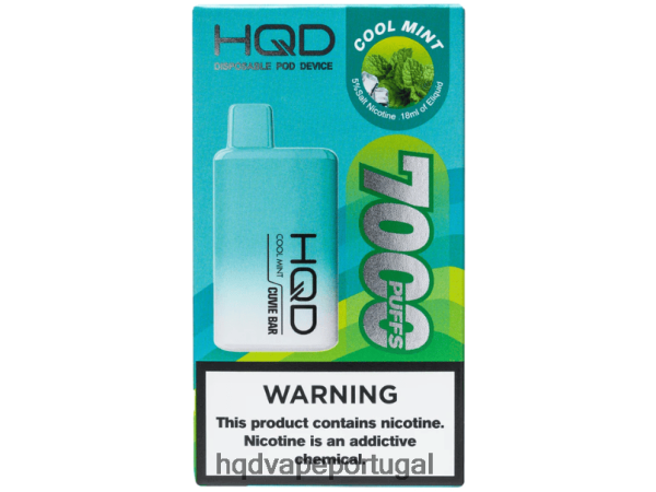 HQD Vape Shop - HQD CUVIE BAR descartável H4P8VT159 menta refrescante