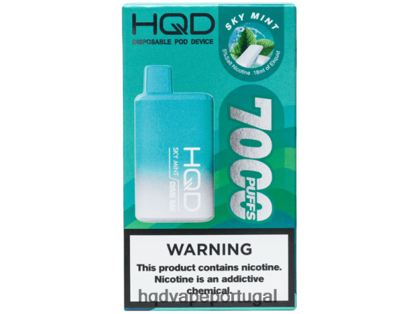 HQD Vape Shop - HQD CUVIE BAR descartável H4P8VT249 hortelã do céu