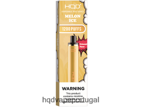 HQD Vape Shop - HQD CUVIE PLUS vaporizador descartável H4P8VT219 gelo de melão