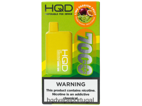 HQD Vapes For Sale - HQD CUVIE BAR descartável H4P8VT207 limão, maracujá