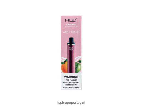 HQD Vapes For Sale - HQD CUVIE PLUS vaporizador descartável H4P8VT127 maçã pêssego