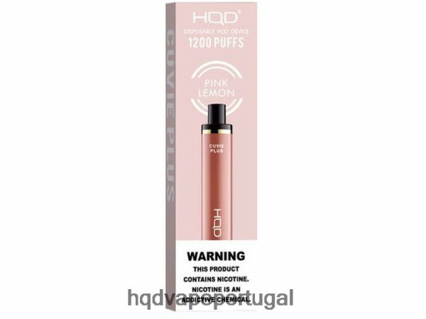 HQD Vapes For Sale - HQD CUVIE PLUS vaporizador descartável H4P8VT237 limão rosa
