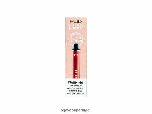 HQD Vapes For Sale - HQD CUVIE PLUS vaporizador descartável H4P8VT257 limonada de morango