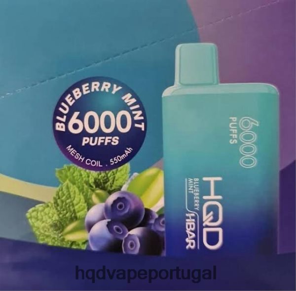 HQD Portugal - HQD HBAR 6.000 baforadas H4P8VT51 hortelã de mirtilo