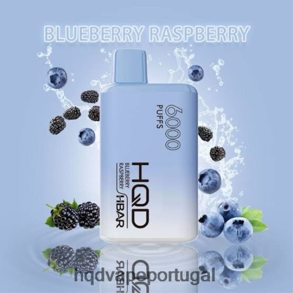 HQD Vape Lisbon - HQD HBAR 6.000 baforadas H4P8VT43 framboesa mirtilo