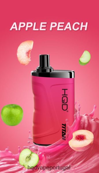 HQD Vape Portugal - HQD TITAN 7.000 baforadas H4P8VT12 maçã pêssego