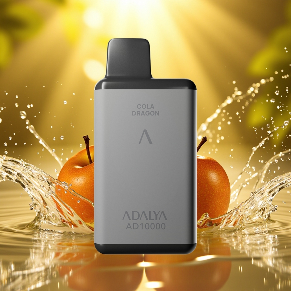 Adalya AD 10000 Puffs Disposable Vape Duas Maçãs Cinza Espacial 14ml 2% USB-C