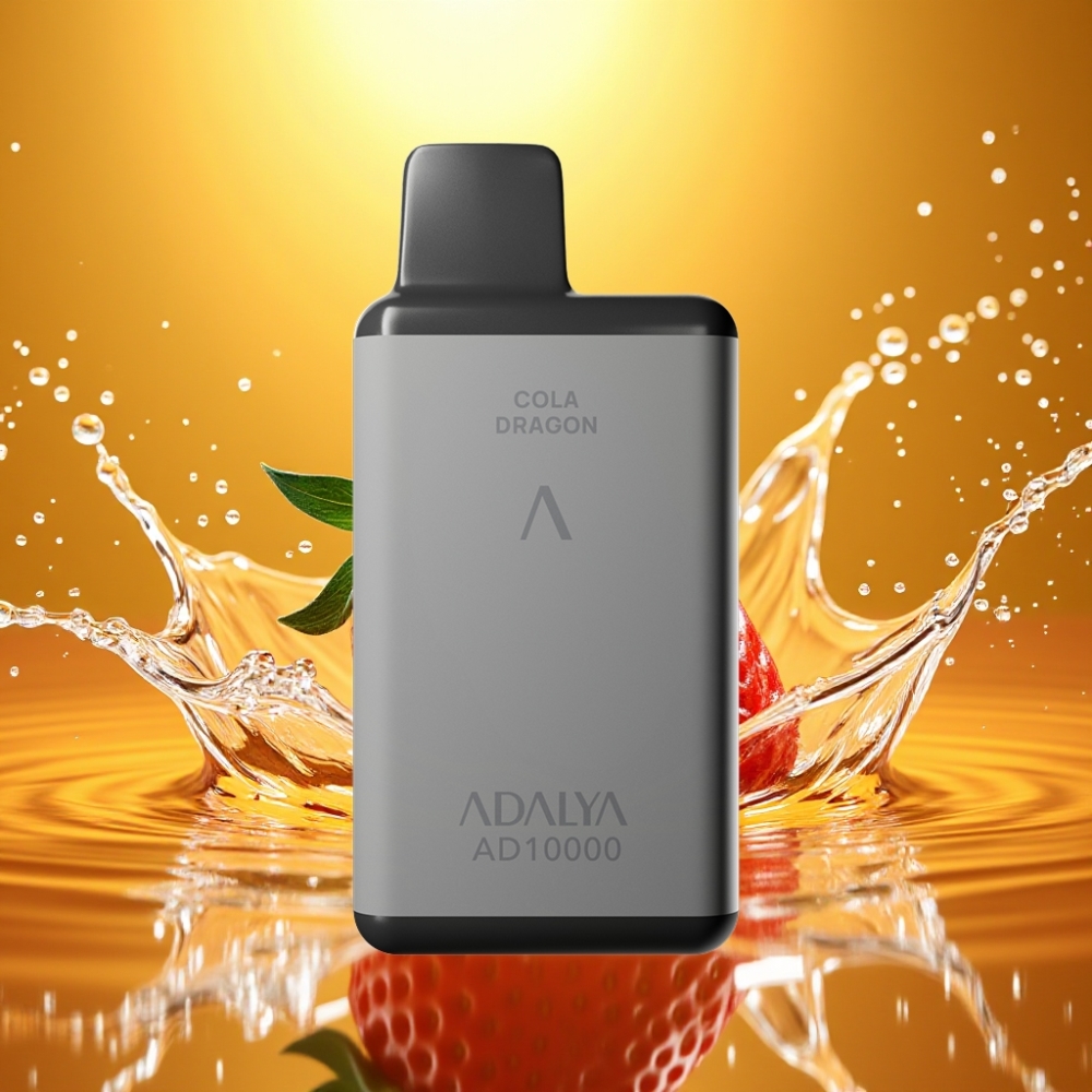 Adalya AD 10000 Puffs Disposable Vape Morango Splash Cinza Espacial 14ml 2% USB-C