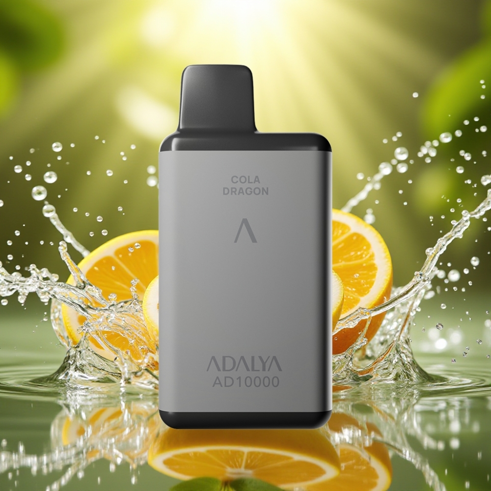 Adalya AD 10000 Puffs Disposable Vape Ponto de Menta Cinza Espacial USB-C 14ml 2% 650mAh