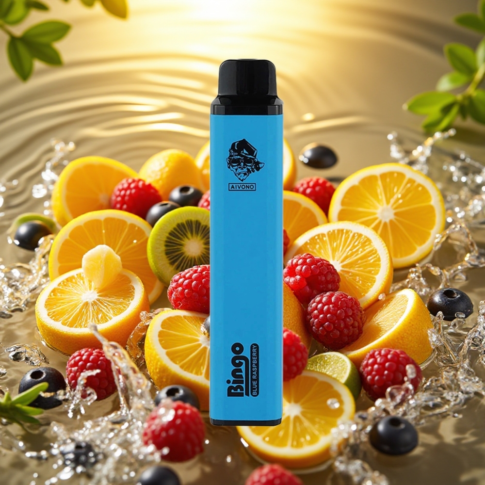 Aivono Aim Bingo 4000 Puffs 10mL 1000mAh Disposable Vape Framboesa Azul