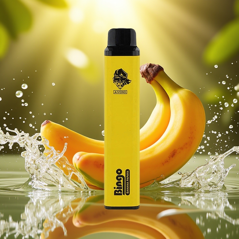 Aivono Aim Bingo 4000 Puffs 10mL Banana Mamão 1000mAh Recarregável