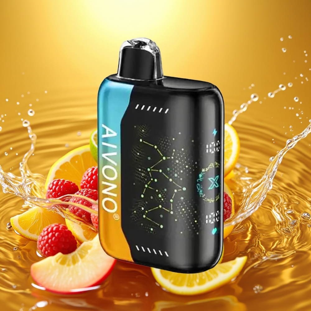 Aivono AIM BOOM 25000 Puffs 28ml 650mAh 1.2ohm Framboesa Pêssego Lima