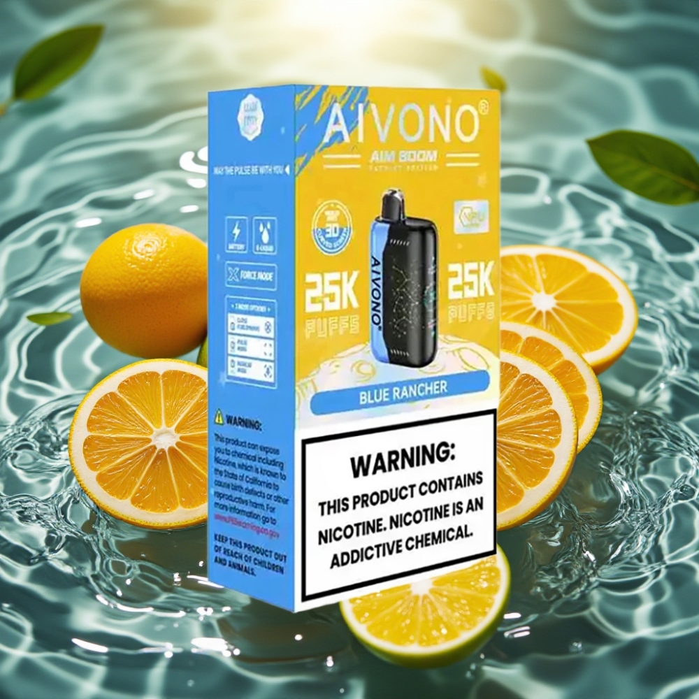 Aivono AIM BOOM 25000 Puffs 28ml 650mAh 1.2ohm Tipo-C Doce Azul