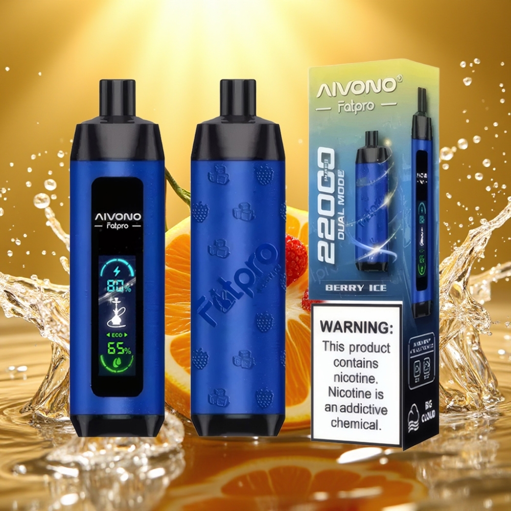 Aivono AIM FATPRO 22000 Puffs 28ml 600mAh 0.6ohm Eco/Boost Gelado de Frutas Vermelhas