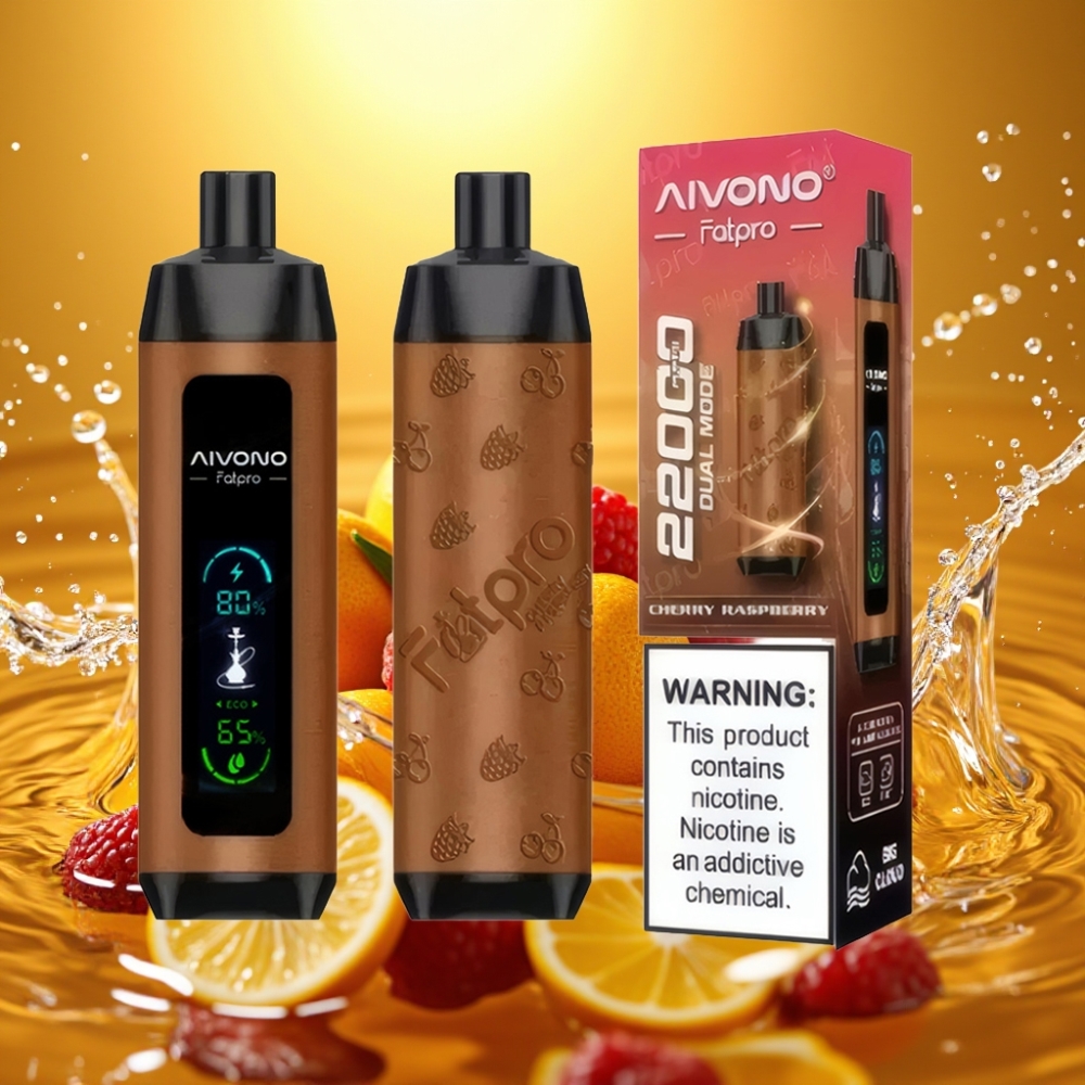 Aivono Aim Fatpro 22000 Puffs 28ml 600mAh 0.6ohm Dual Modes Cereja Framboesa