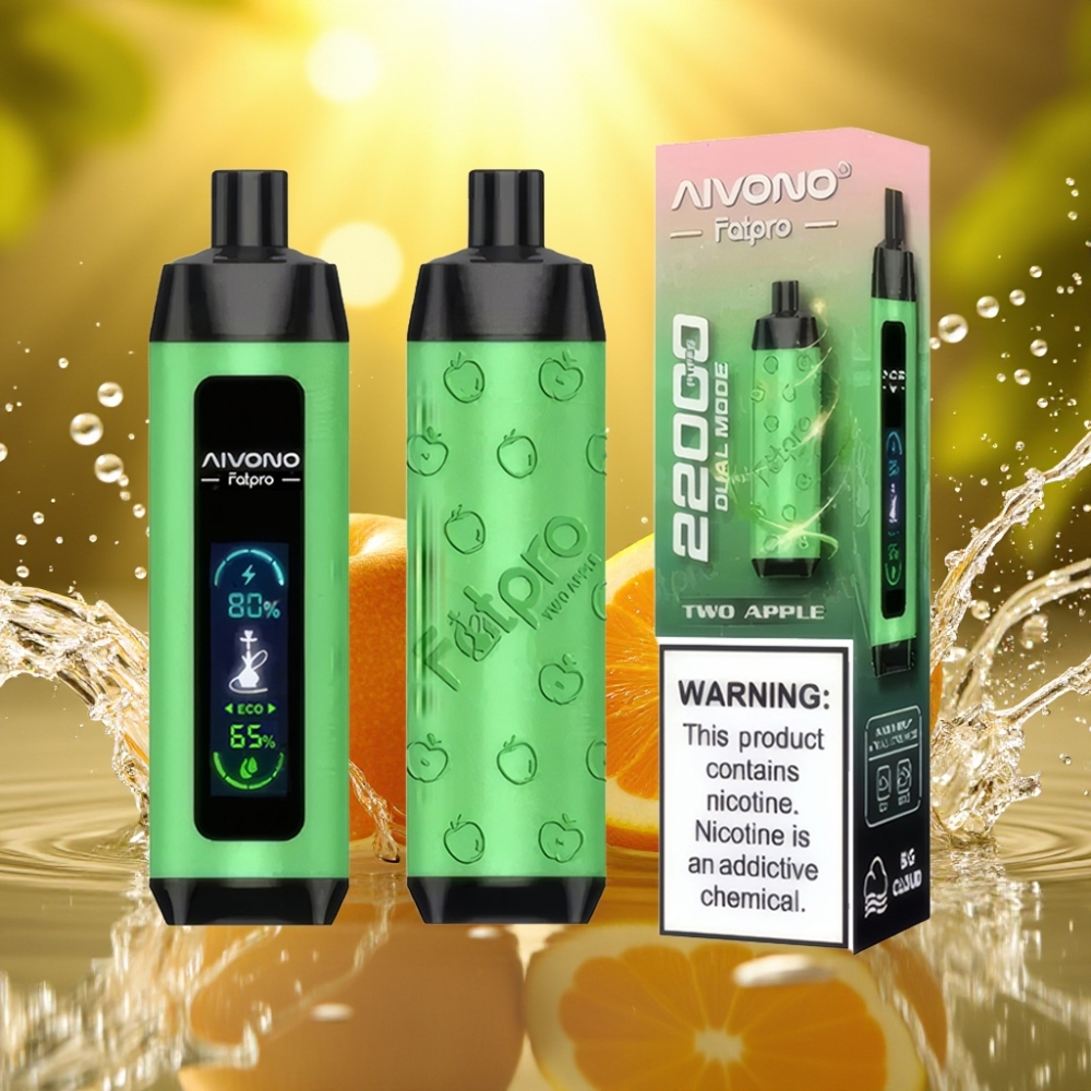 Aivono Aim Fatpro 22000 Puffs Recarregável Duas Maçãs 28ml 0.6ohm Eco/Boost