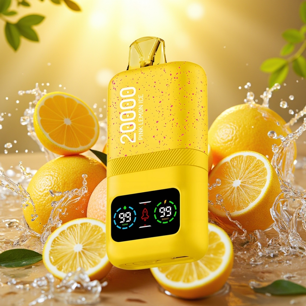 Aivono AIM MAGIC 20000 Puffs 26ml LCD Tipo-C Recarregável Limão Rosa Gelo