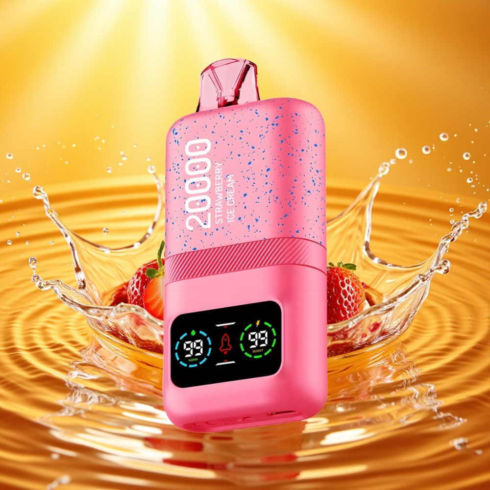 Aivono AIM MAGIC 20000 Puffs 26ml LCD Tipo-C Recarregável Morango Sorvete