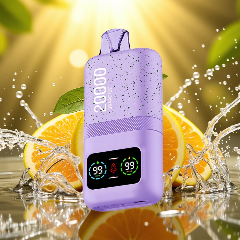 Aivono Aim Magic 20000 Puffs 26ml Tipo-C Recarregável LCD Gelo Uva