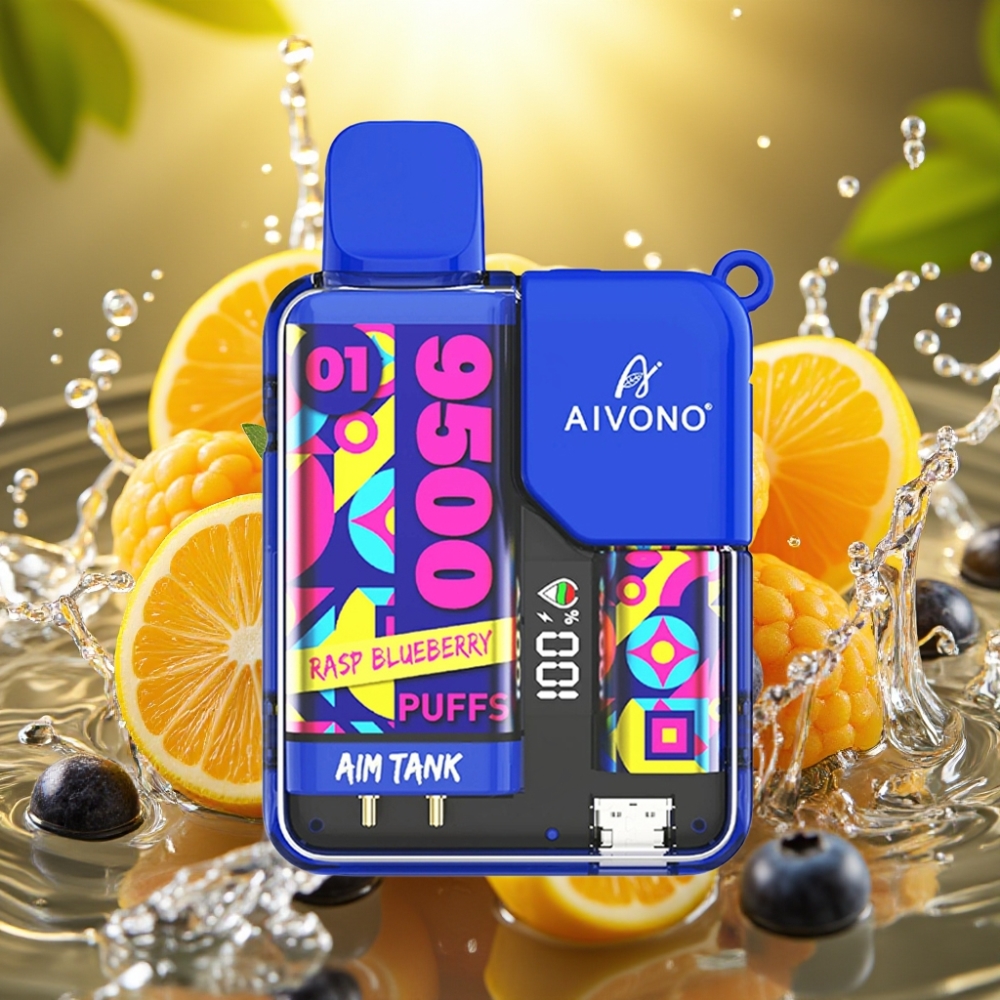 Aivono AIM-TANK 9500 Puffs 18ml 650mAh LCD 1.2ohm Framboesa Mirtilo
