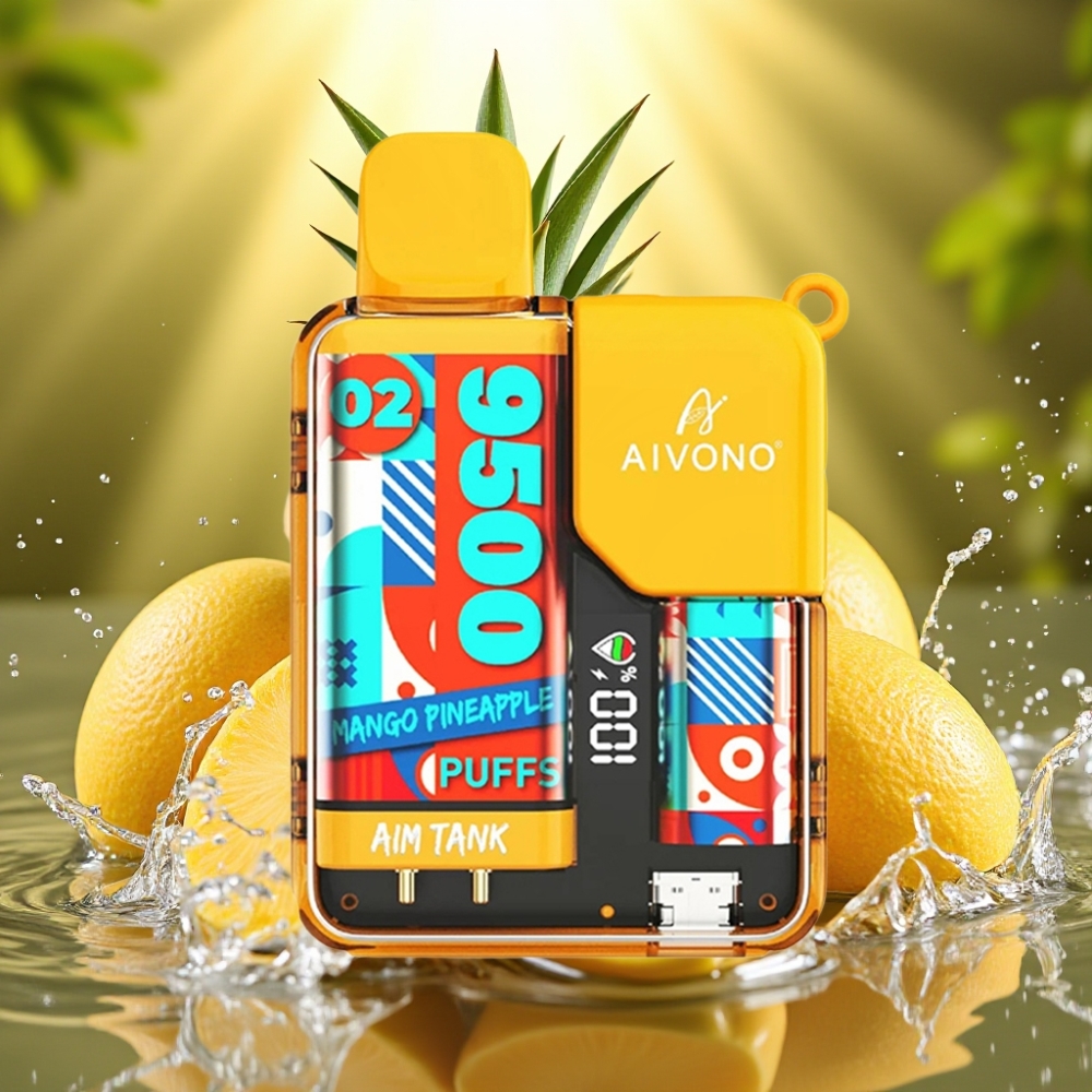 Aivono AIM-TANK 9500 Puffs distributor Portugal 18ml 650mAh LCD Manga Abacaxi