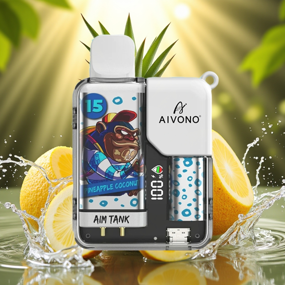 Aivono AIM-TANK 9500 Puffs distributor Portugal 18ml LCD 650mAh Abacaxi Coco