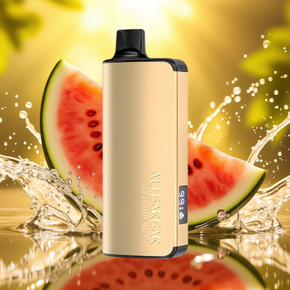 Alibarbar Ingot 9000 Puffs 22ml 2350mAh LED Display Melancia Gelo