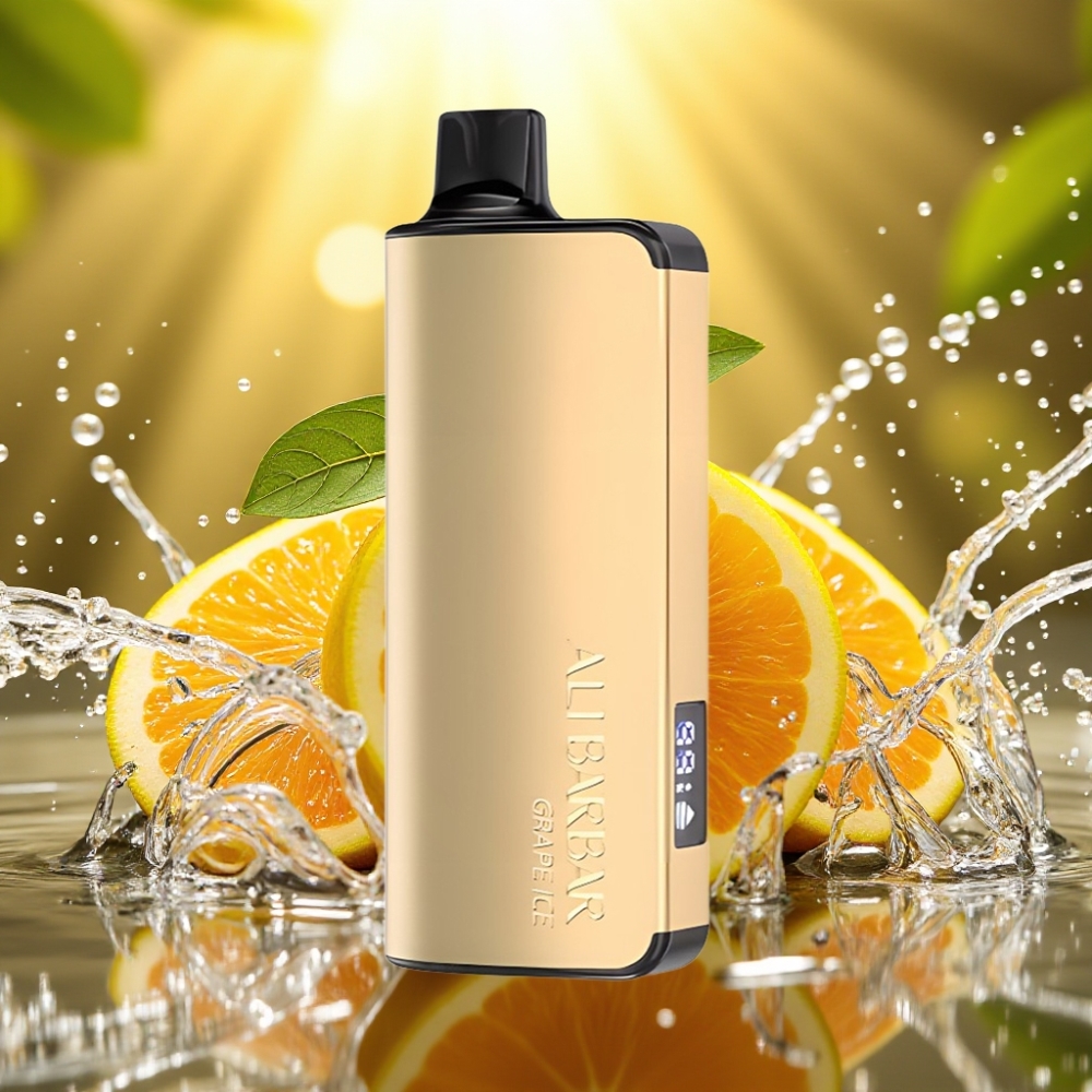 Alibarbar Ingot 9000 Puffs distributor Portugal 22ml 2350mah LED Gelado de Uva
