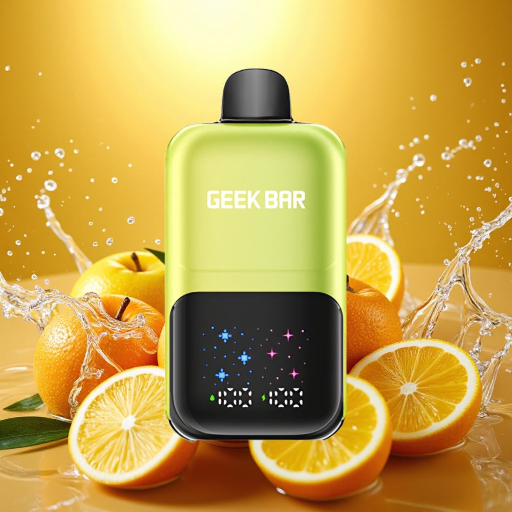 GEEK BAR 2GO Dual Series 50000 Puffs 20ml 5% Nic Tela Interativa 3 Níveis Sabor Maçã Verde Gelada