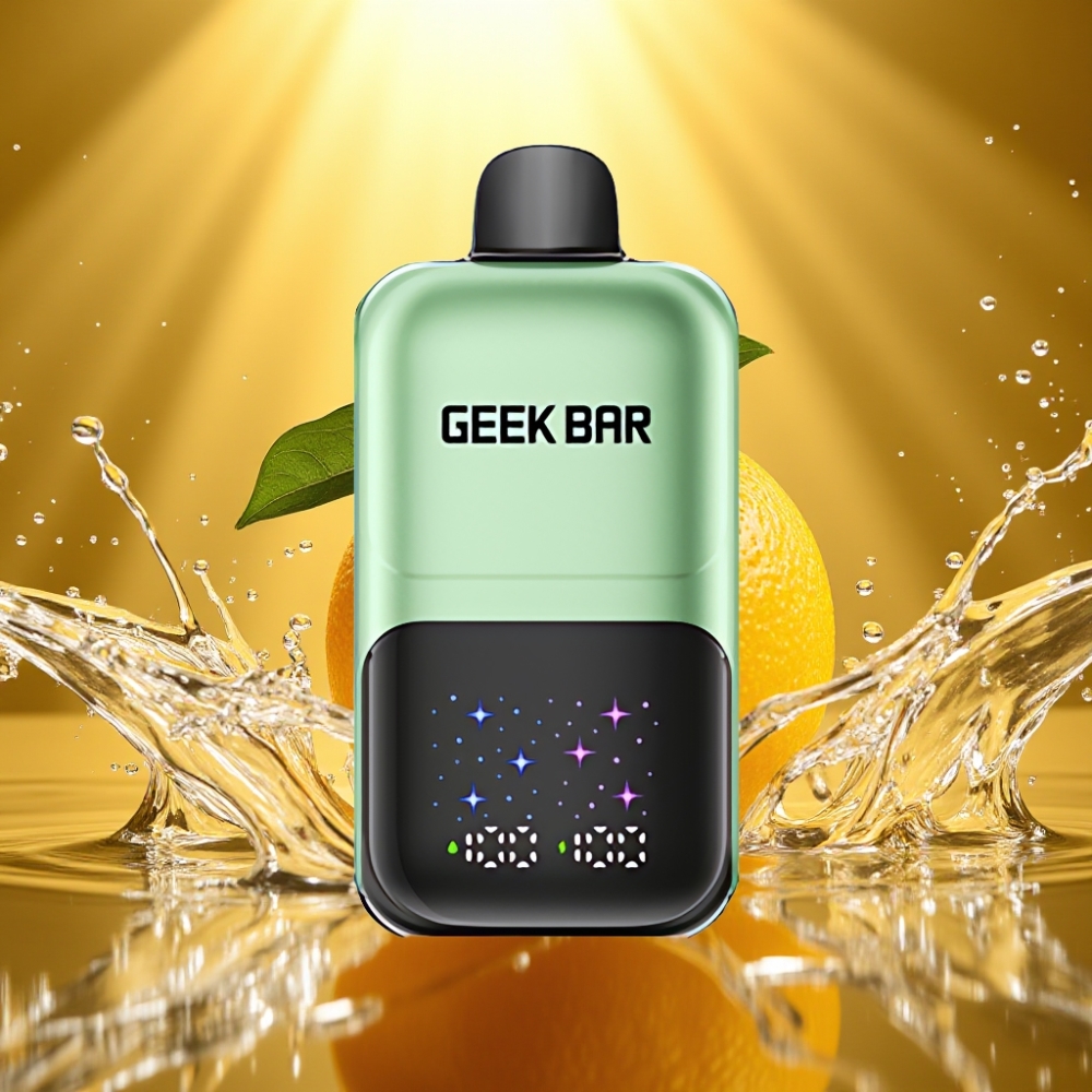 GEEK BAR 2GO Dupla Maçã A&B 50000 Puffs Tela Grande Interativa 3 Níveis Sabor/Frio Duplo Tanque 20mL 5% Nic Sal Recarregável MTL