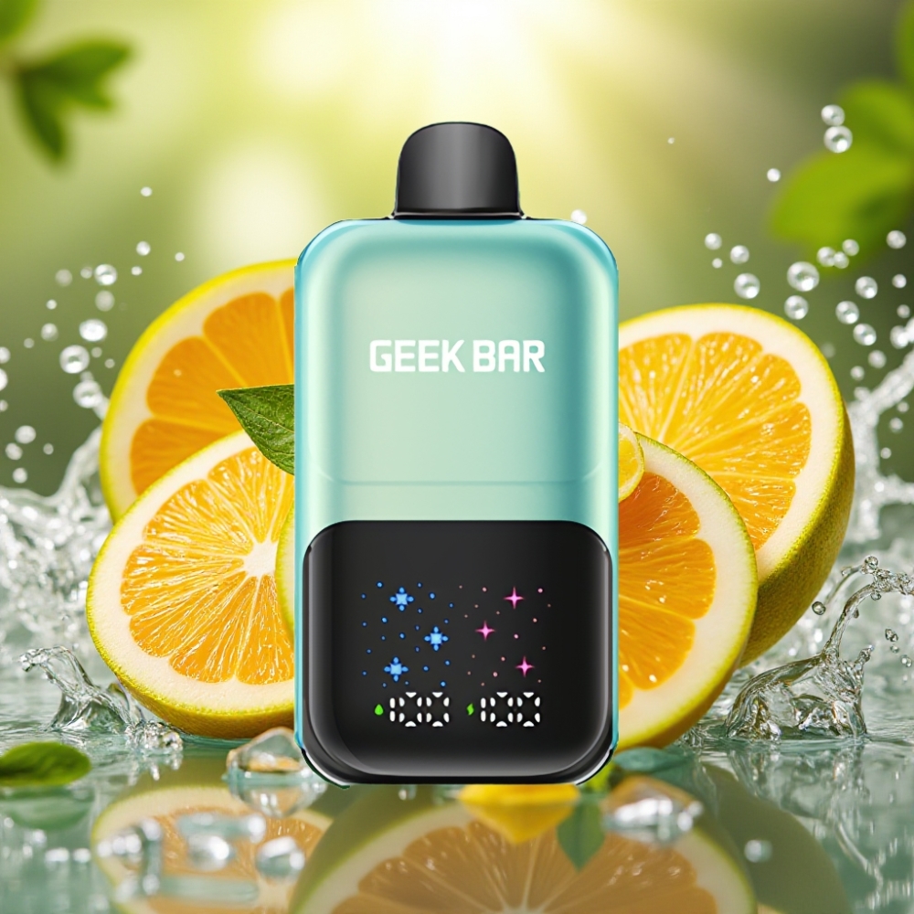 GEEK BAR 2GO Série Two 50000 Puffs Tela Grande Sabor Menta Gelada 20ml 5% Nic Sal Recarregável
