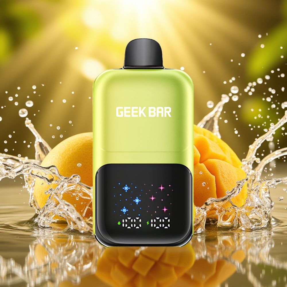 GEEK BAR 2GO Série Two 50000 Puffs Tela Interativa 3 Níveis 20mL 5% Nic Sal Manga Gelo México