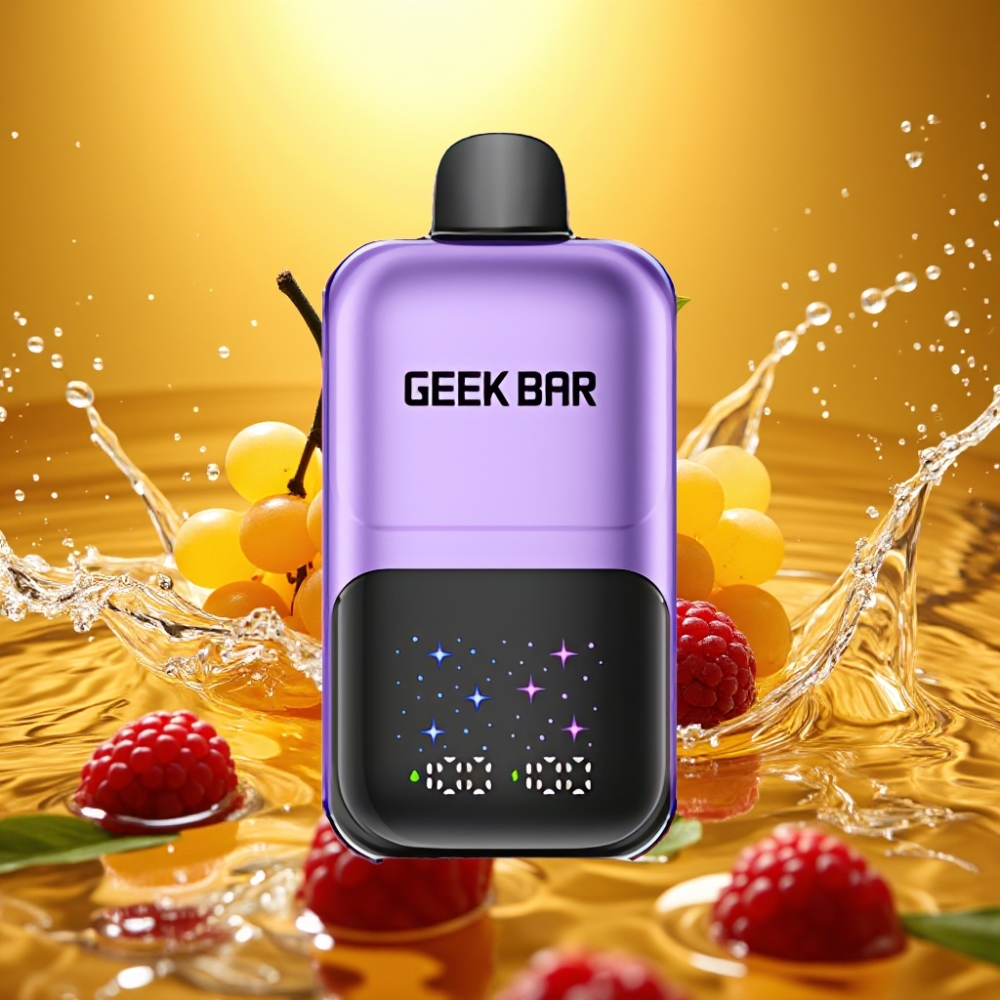 GEEK BAR 2GO Series 50000 Puffs 20ml Tela Grande Bateria Recarregável Uva & Framboesa