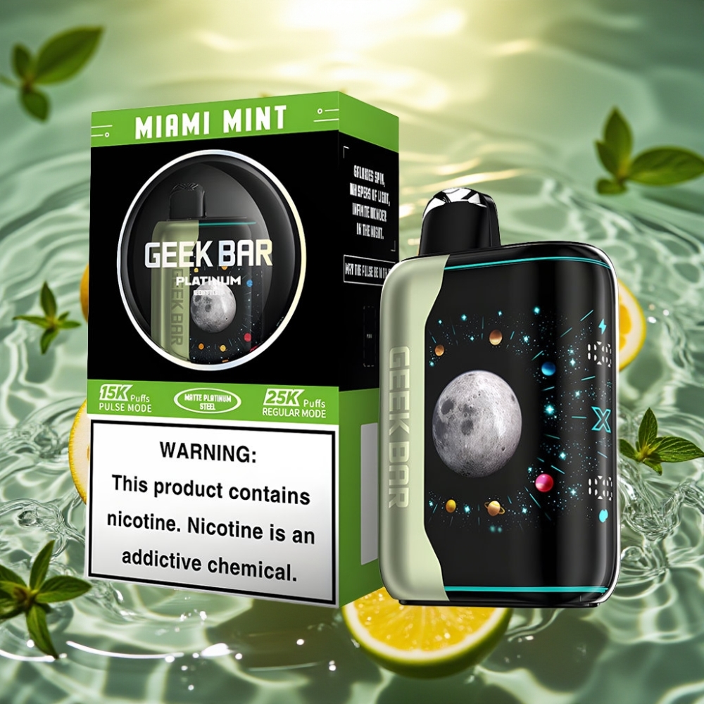 GEEK BAR Platinum Edition 25000 Puffs USB-C Recarga Rápida Miami Menta