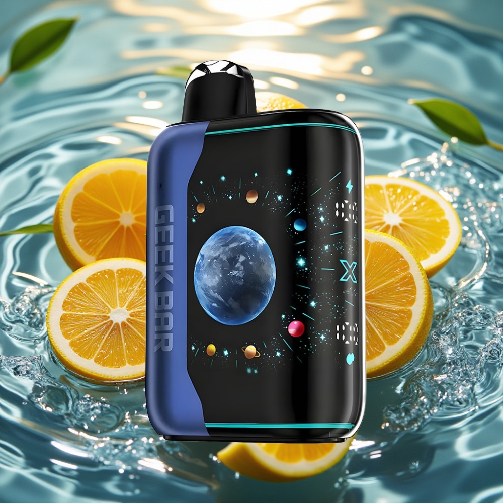 GEEK BAR Platinum Edition 25000 Puffs USB-C Recarga Rápida Tela 3D Curva Sabor Framboesa Azul Gelo